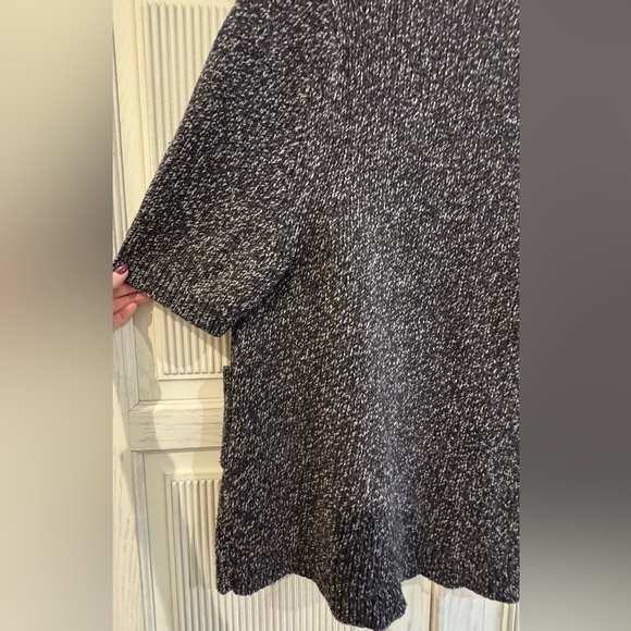 THEORY Womens Gray Chunky Knit Long Shawl Cardigan Sweater Wool/Cashmere Blend M - Picture 13 of 14